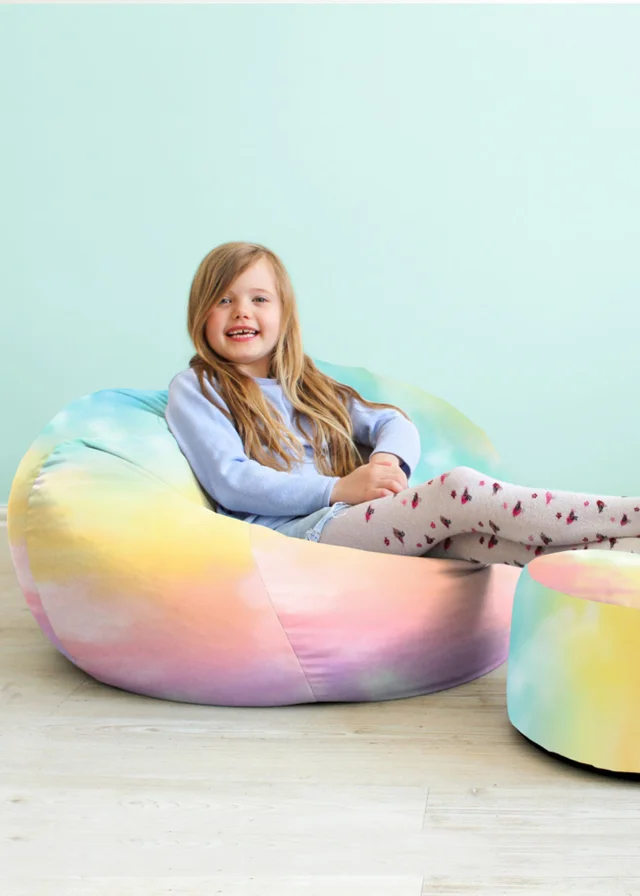 rucomfy Printed Medium Tye Dye Beanbag
