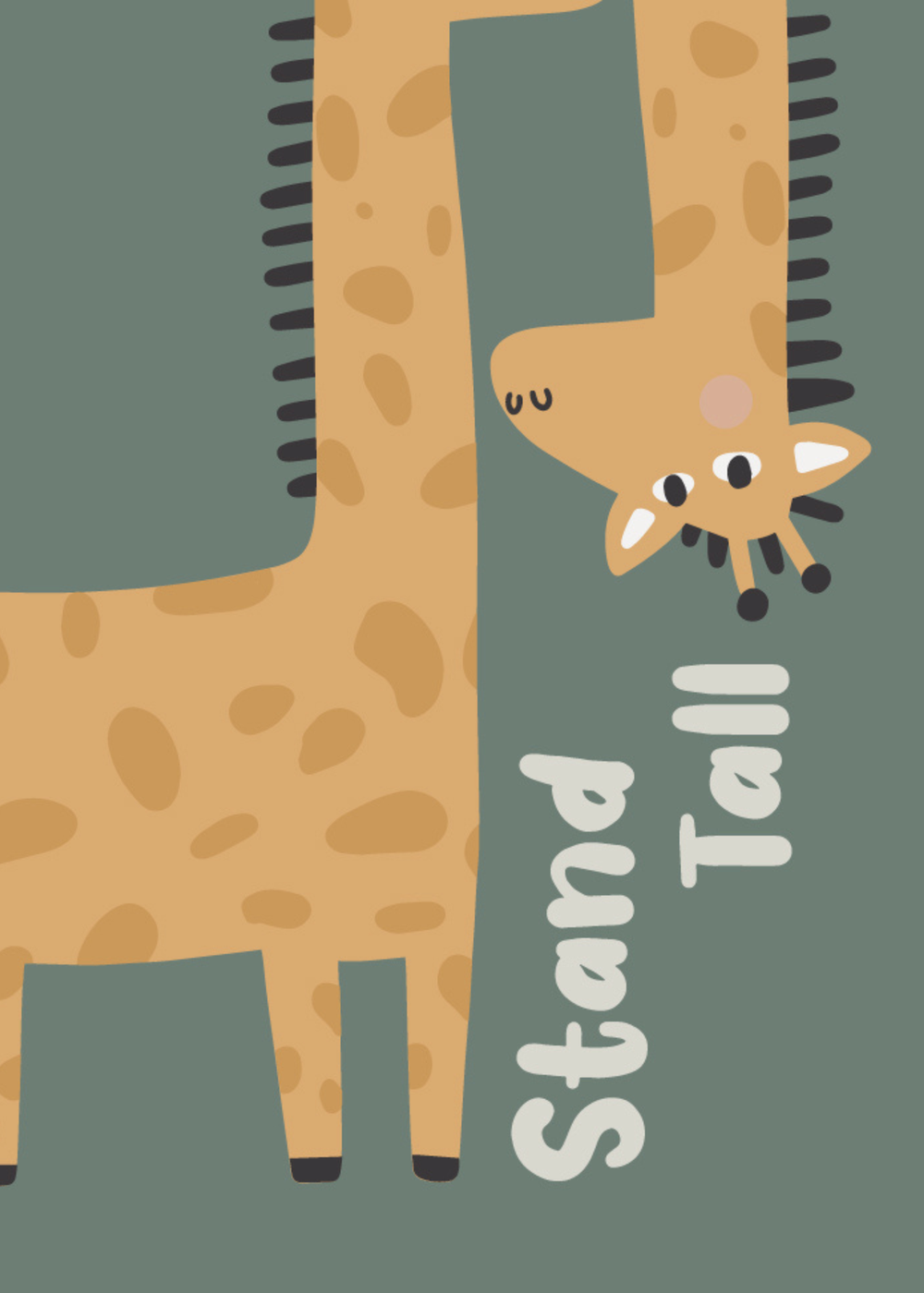rucomfy Printed Floor Cushion Safari Giraffe Beanbag - One Size Image 3