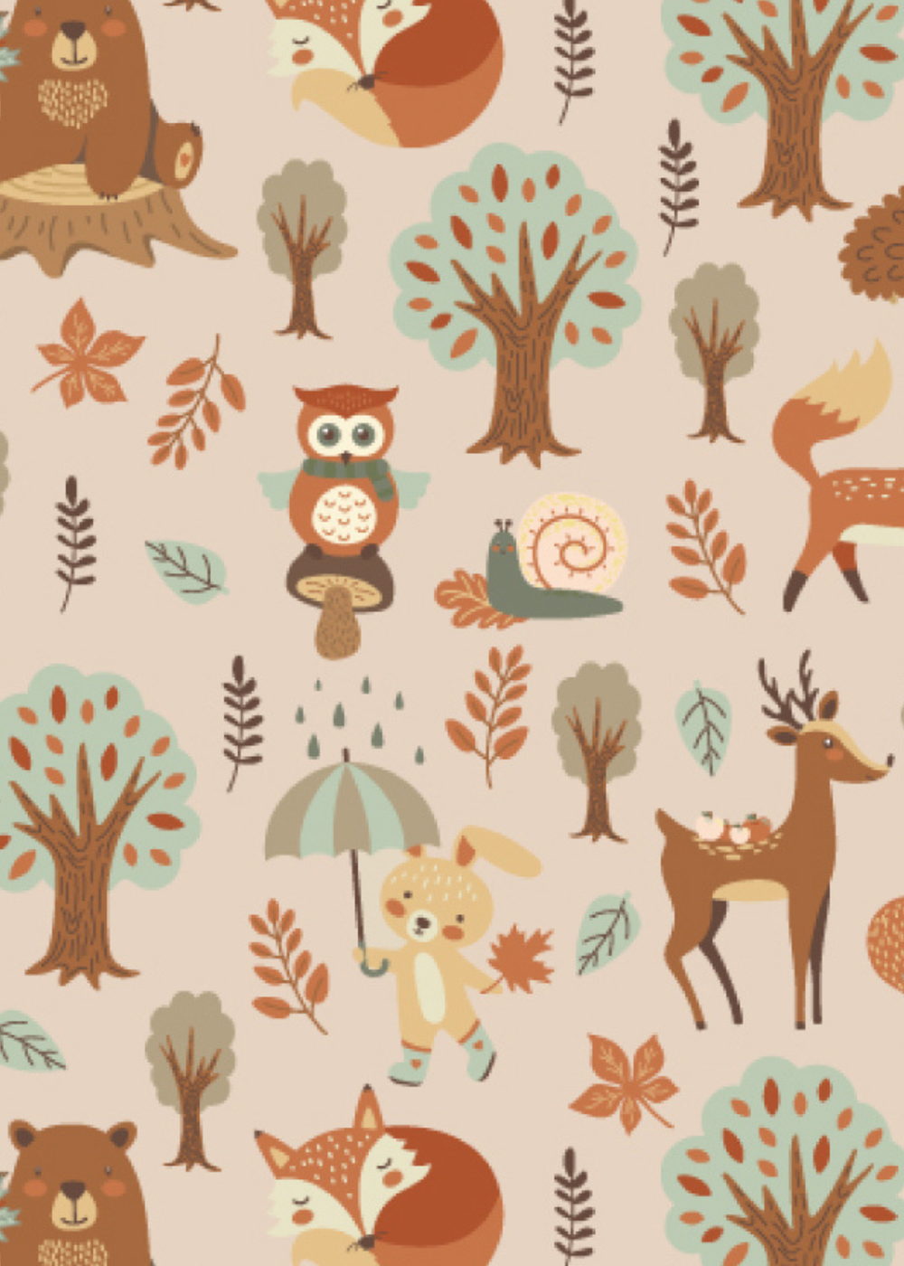 rucomfy Printed Kids Slouchbag Woodland Walks Beanbag - One Size Image 4