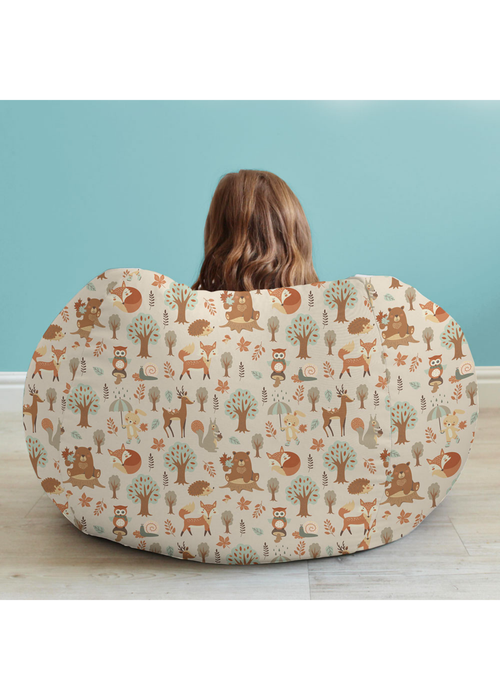 rucomfy Printed Kids Slouchbag Woodland Walks Beanbag - One Size Image 2