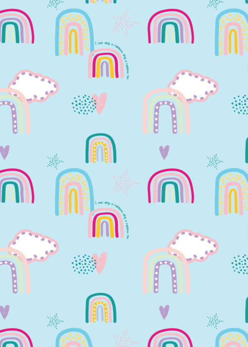 rucomfy Printed Kids Classic Rainbow Sky Beanbag - One Size Image 3