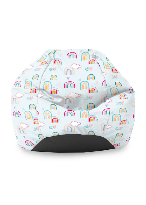 rucomfy Printed Kids Classic Rainbow Sky Beanbag - One Size Image 2