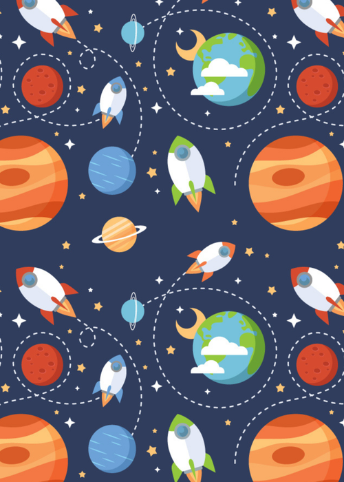 rucomfy Printed Kids Classic Outer Space Beanbag - One Size Image 3