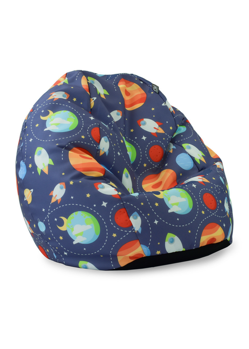 rucomfy Printed Kids Classic Outer Space Beanbag - One Size Image 2