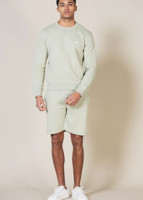 French Connection Green Cotton Blend Sweatshirt and Short Set - Medium Image 3