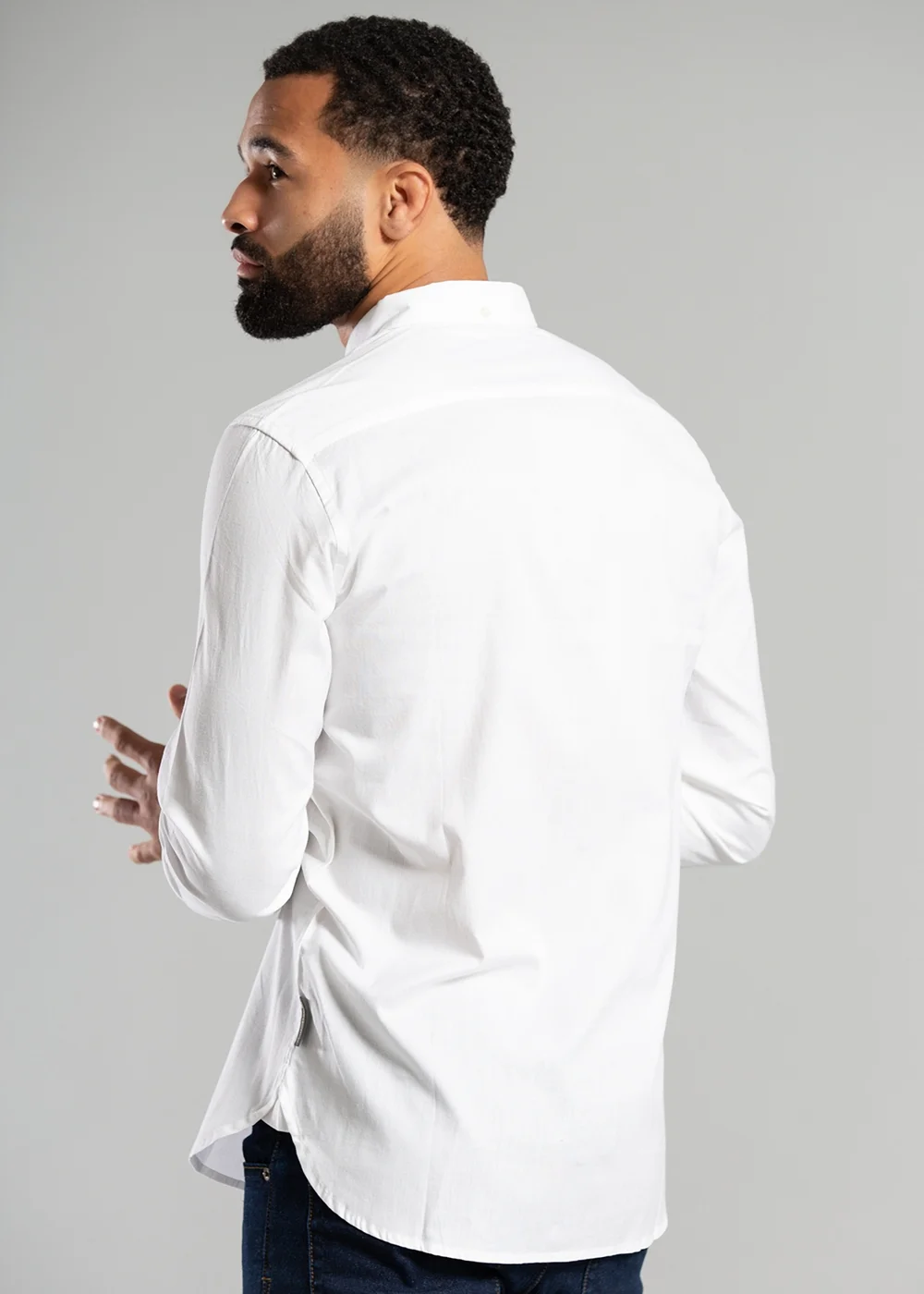 French Connection White Cotton Long Sleeve Oxford Shirt - S Image 2