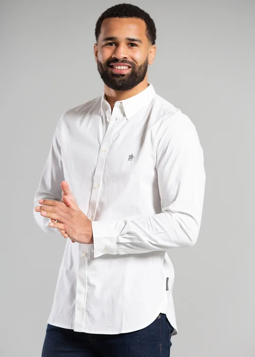 French Connection White Cotton Long Sleeve Oxford Shirt - S Image 1