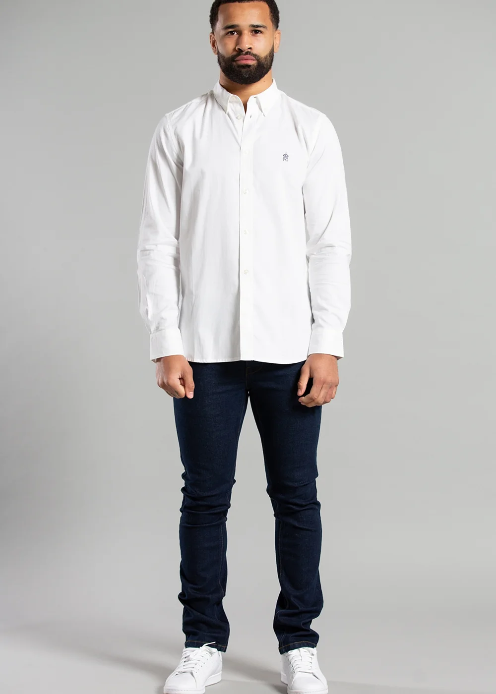 French Connection White Cotton Long Sleeve Oxford Shirt - S Image 4
