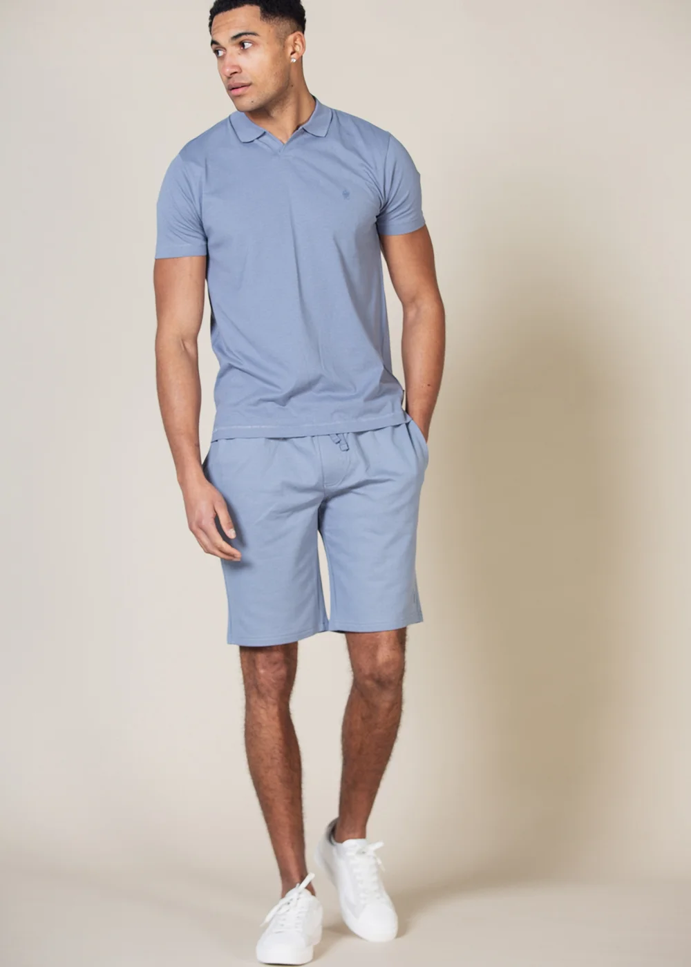 French Connection Blue Cotton Trophy Polo and Short Set - XXL Image 3