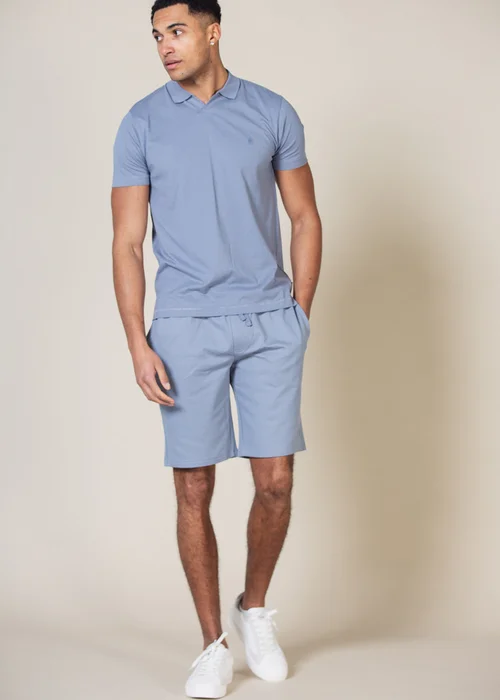 French Connection Blue Cotton Trophy Polo and Short Set - XXL Image 3