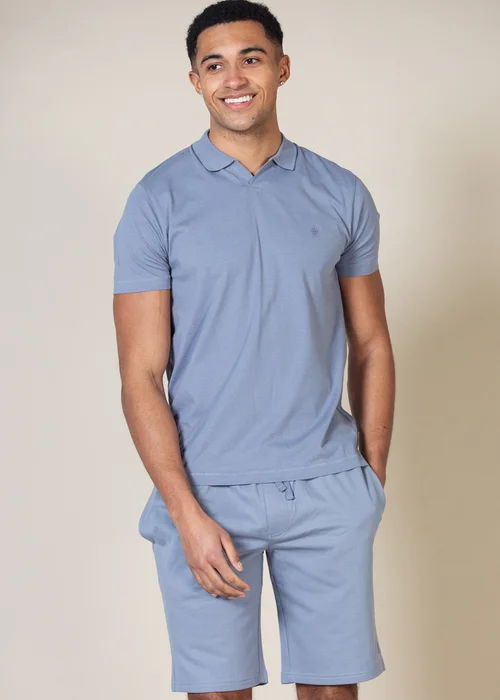 French Connection Blue Cotton Trophy Polo and Short Set - XXL Image 1