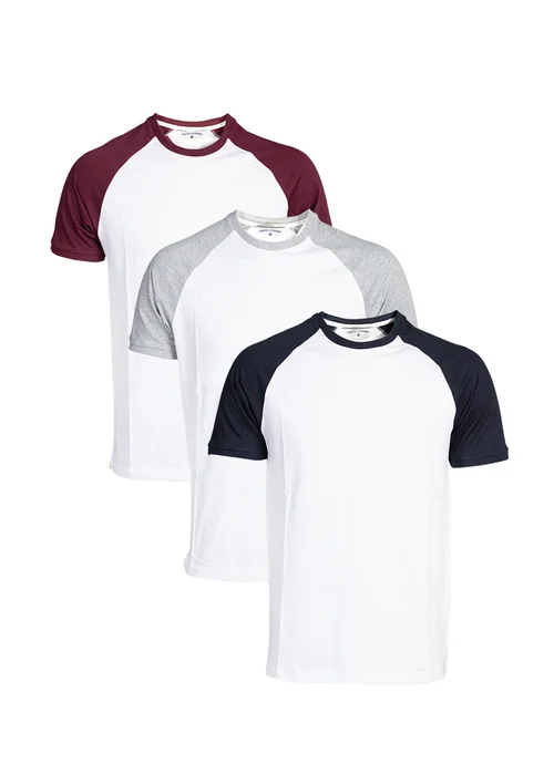 Tokyo Laundry White Raglan Short Sleeve T-Shirts 3-Pack - S Image 1