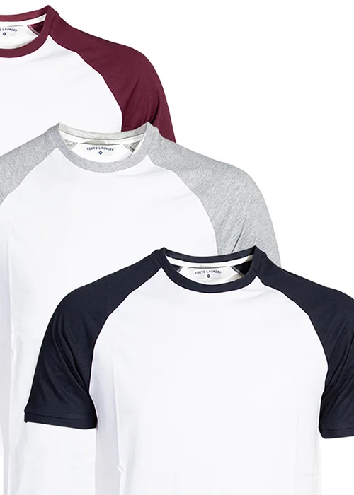 Tokyo Laundry White Raglan Short Sleeve T-Shirts 3-Pack - S Image 5