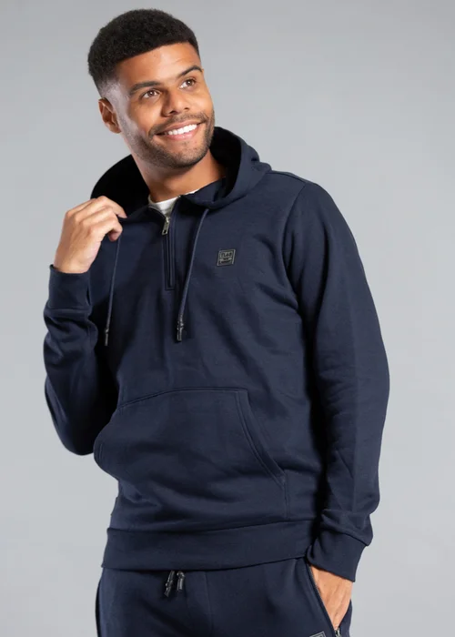 Tokyo Laundry Navy Zip Neckline Hoody - S Image 1