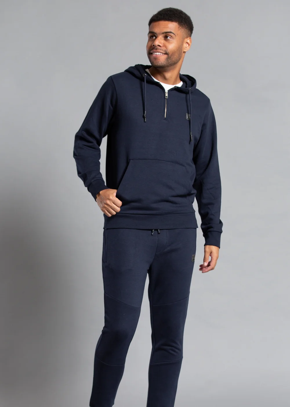 Tokyo Laundry Navy Zip Neckline Hoody - S Image 3