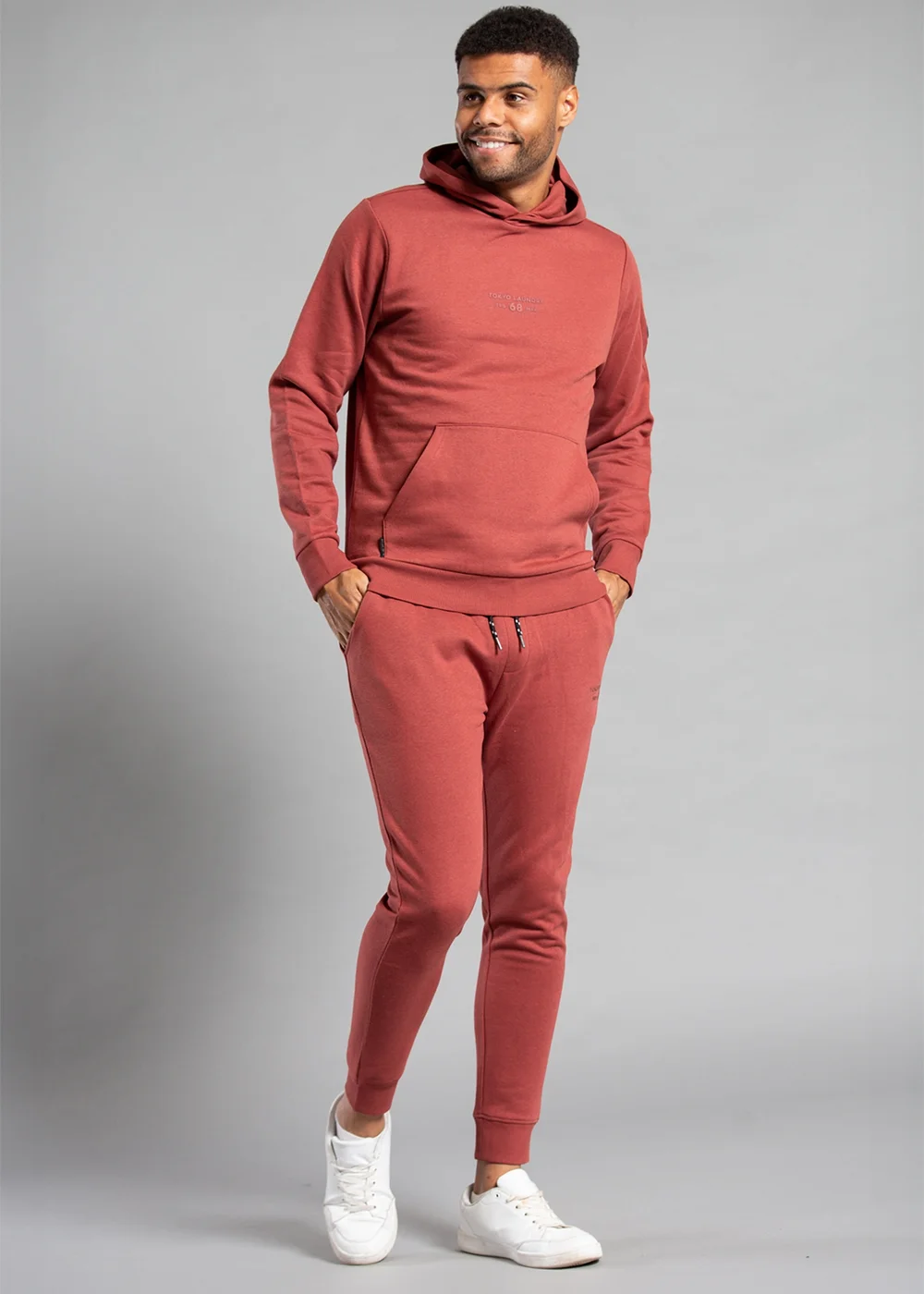 Tokyo Laundry Red Cotton Blend Staple Drawstring Joggers - S Image 2