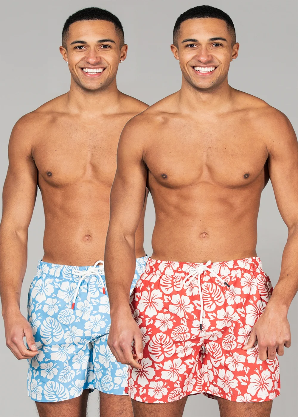 Tokyo Laundry Blue Printed Swim Shorts 2-Pack - S Image 1