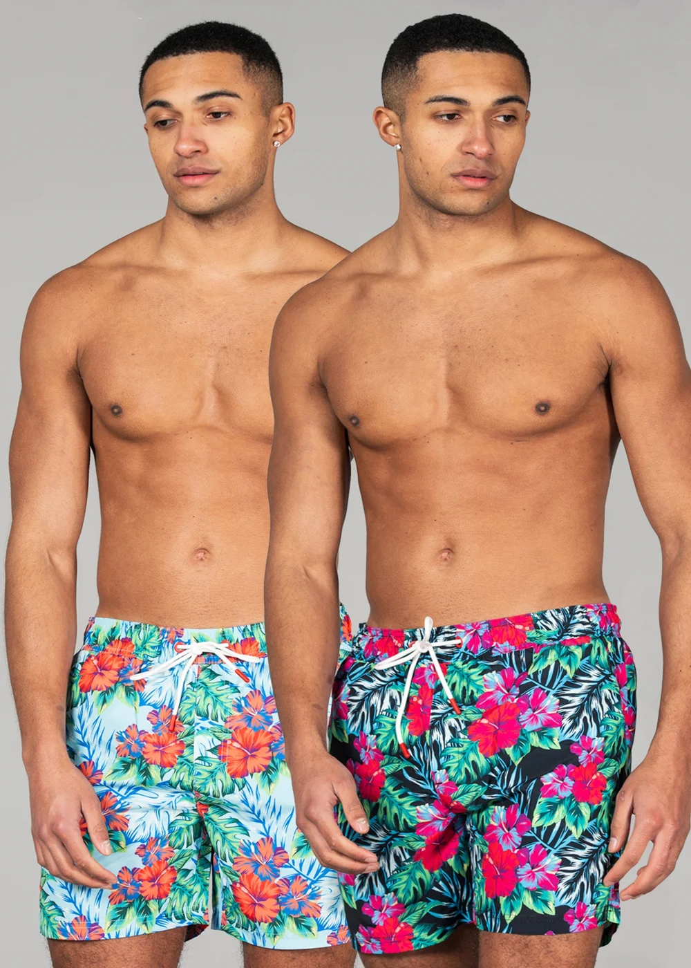 Tokyo Laundry Blue Printed Swim Shorts 2-Pack - S Image 1