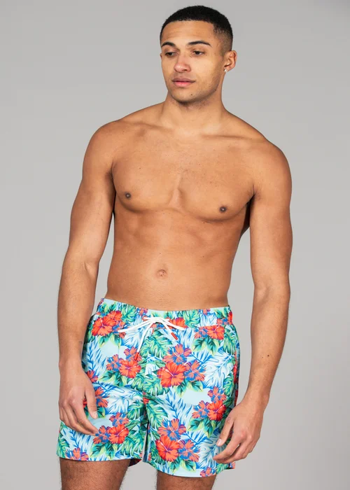 Tokyo Laundry Blue Printed Swim Shorts 2-Pack - S Image 2
