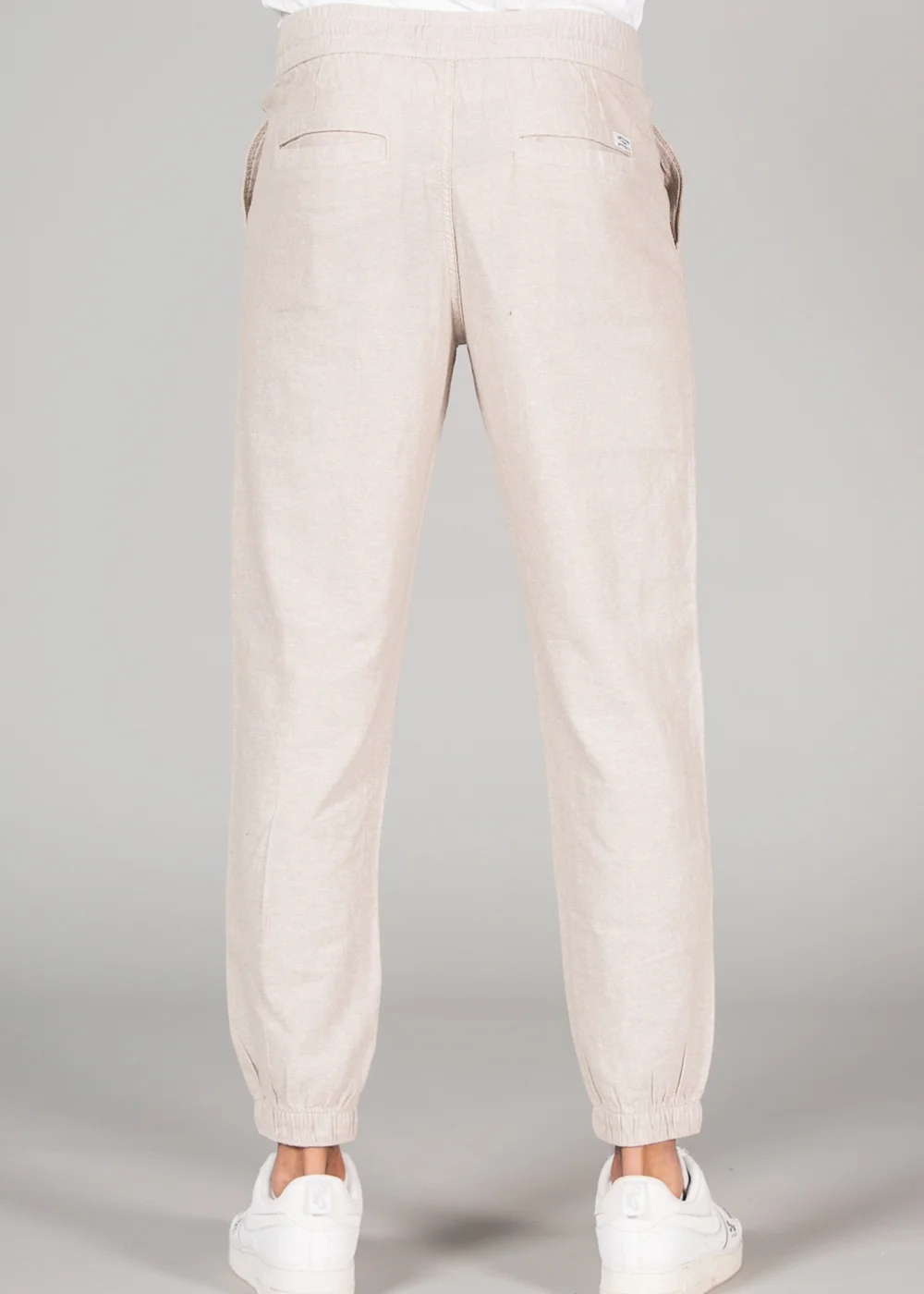 Tokyo Laundry Beige Linen Blend Classic Fit Trousers - S Image 3