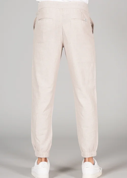 Tokyo Laundry Beige Linen Blend Classic Fit Trousers - S Image 3