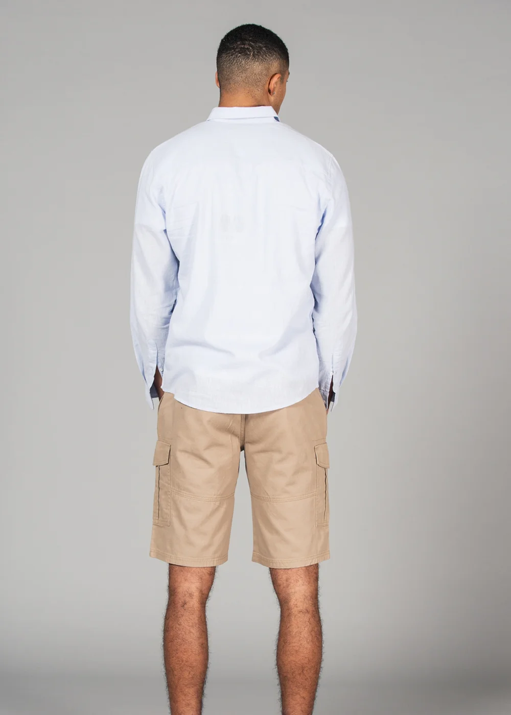 Tokyo Laundry Blue Linen Blend Long Sleeve Button-Up Shirt - S Image 2