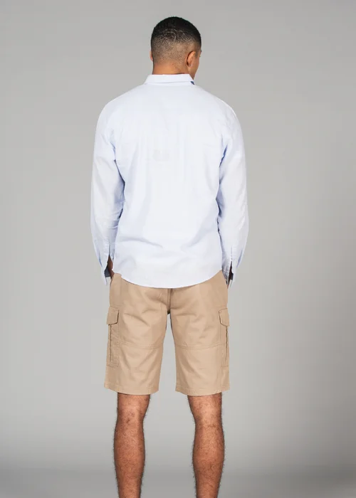 Tokyo Laundry Blue Linen Blend Long Sleeve Button-Up Shirt - S Image 2