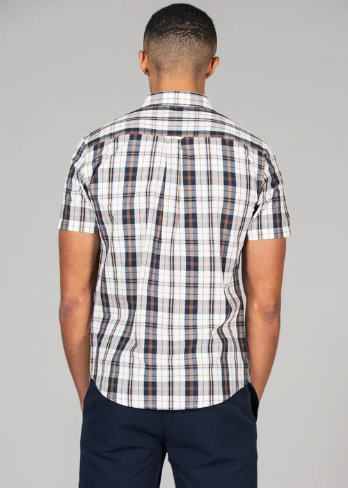 Tokyo Laundry Black Cotton Short Sleeve Button-Up Checked Shirt - S Image 2