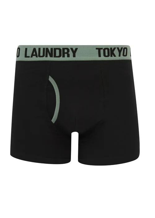 Tokyo Laundry Black & Grey Cotton 6-Pack Boxers - S Image 2