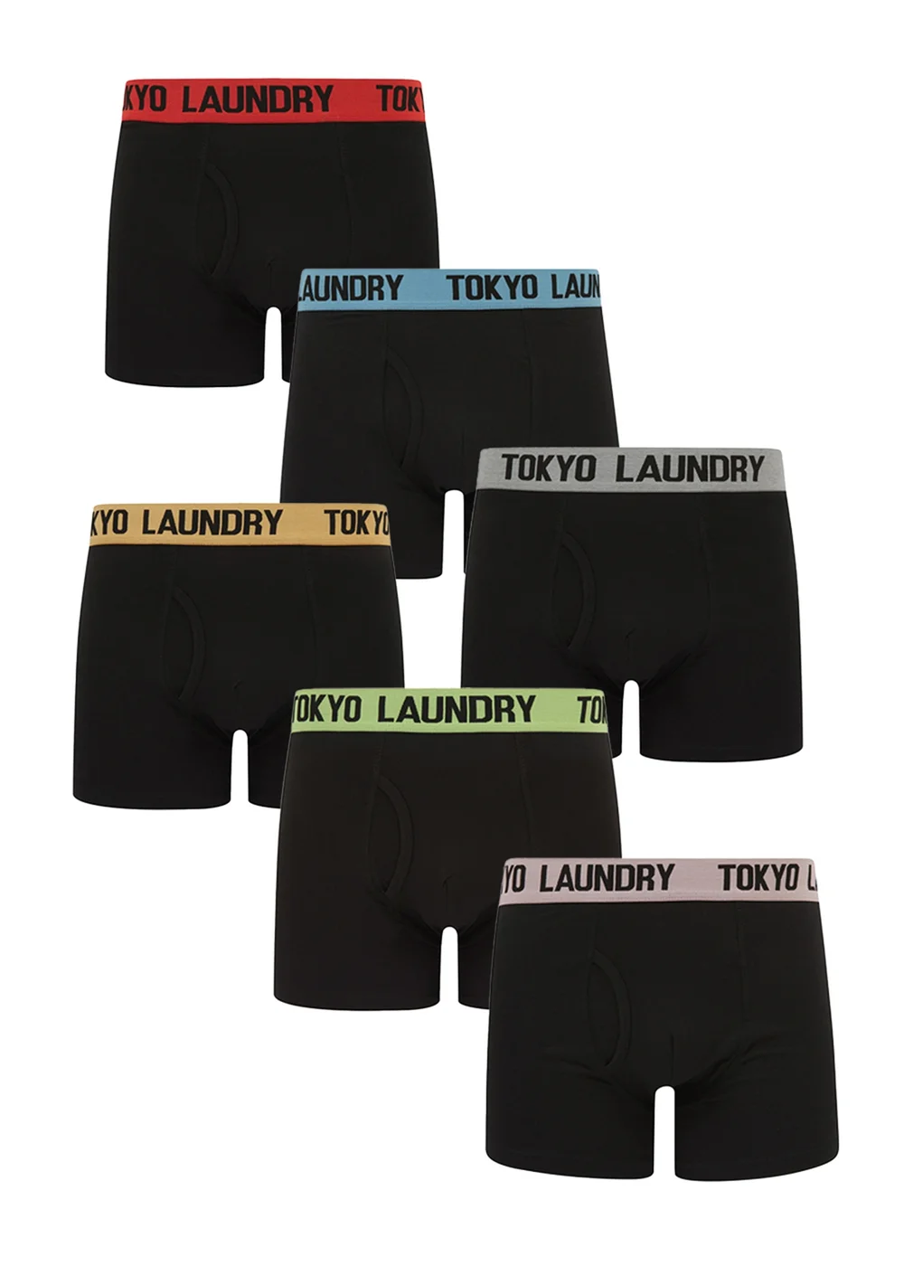 Tokyo Laundry Black Cotton 6-Pack Boxers - S Image 1