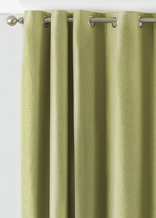 Paoletti Atlantic Twill Woven Eyelet Curtains - 46W X 54D (117x137cm Image 2