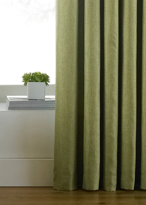 Paoletti Atlantic Twill Woven Eyelet Curtains - 46W X 54D (117x137cm Image 3