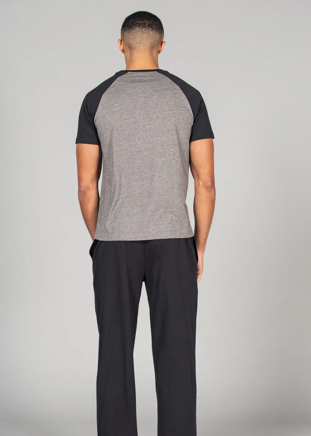 Tokyo Laundry Grey Cotton 2-Piece Raglan Top and Jersey Bottoms Set - XXL Image 2