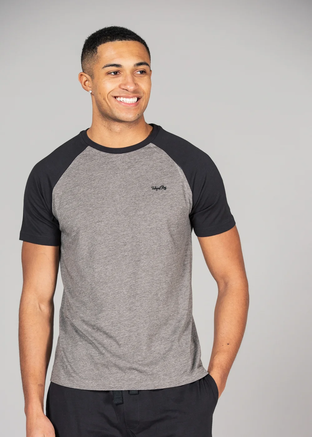Tokyo Laundry Grey Cotton 2-Piece Raglan Top and Jersey Bottoms Set - XXL Image 3