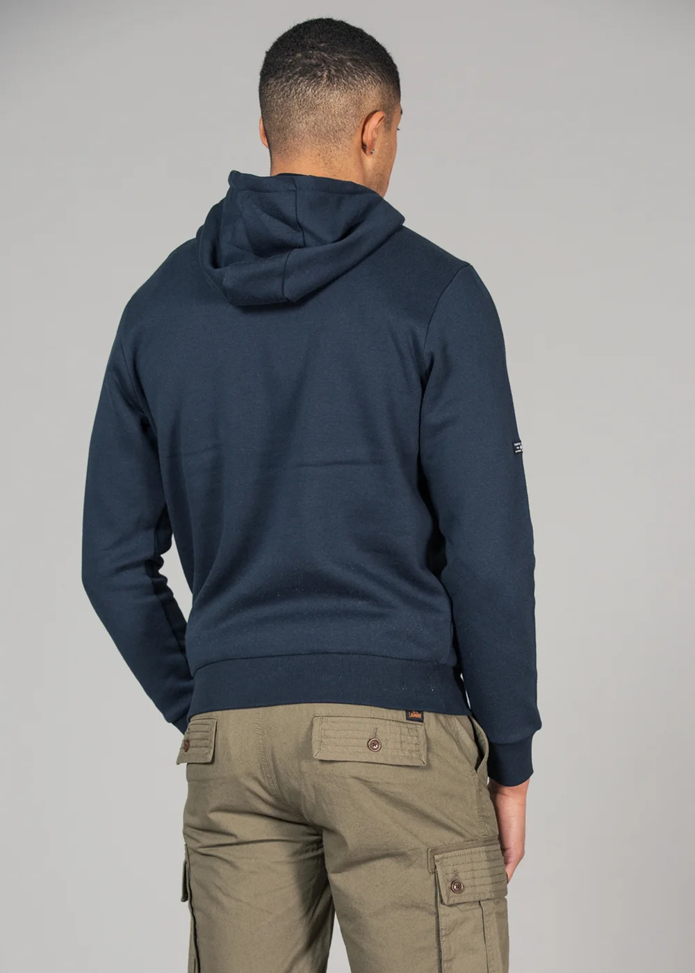 Tokyo Laundry Navy Cotton Blend Hoody with Branding Print - S Image 2
