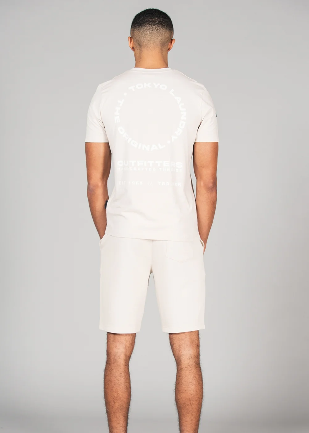 Tokyo Laundry Stone Cotton T-Shirt and Shorts Co-ord Set - Small Image 2