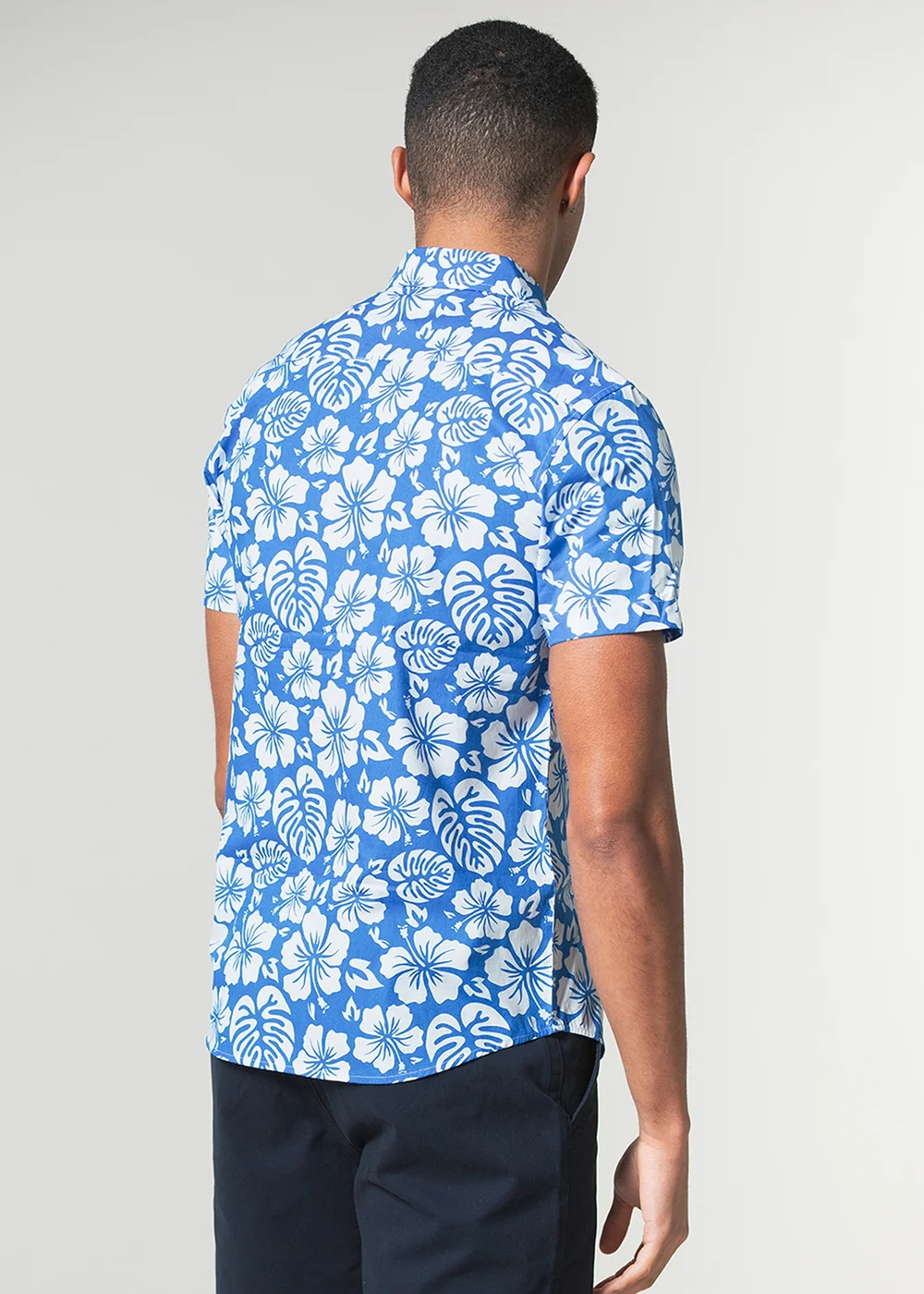 Tokyo Laundry Blue Cotton Short Sleeve Button-Up Printed Shirt - L Image 2