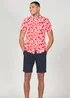 Tokyo Laundry Red Cotton Short Sleeve Button-Up Printed Shirt - XL Image 3