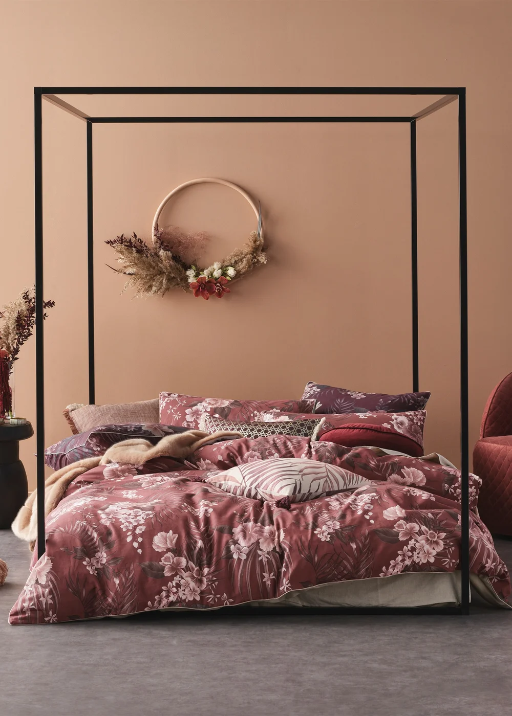 Linen House Taira Floral Duvet Cover Set - Single Image 1