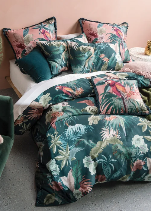 Linen House Fernanda Tropical Duvet Cover Set - Single Image 1