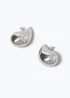 Muse SiIver Chunky Domed Earrings - One Size Image 2