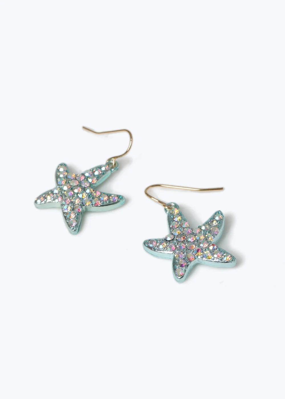 Blue Starfish Earrings - One Size Image 2