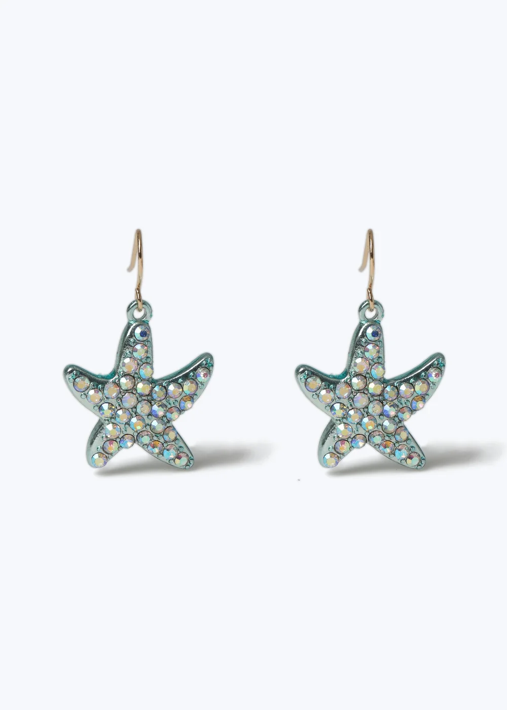 Blue Starfish Earrings - One Size Image 1