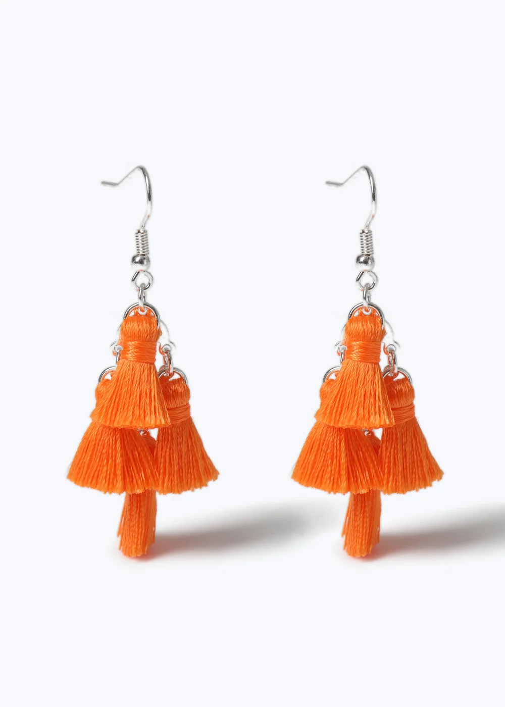 Muse Orange Tassel Earring - One Size Image 1