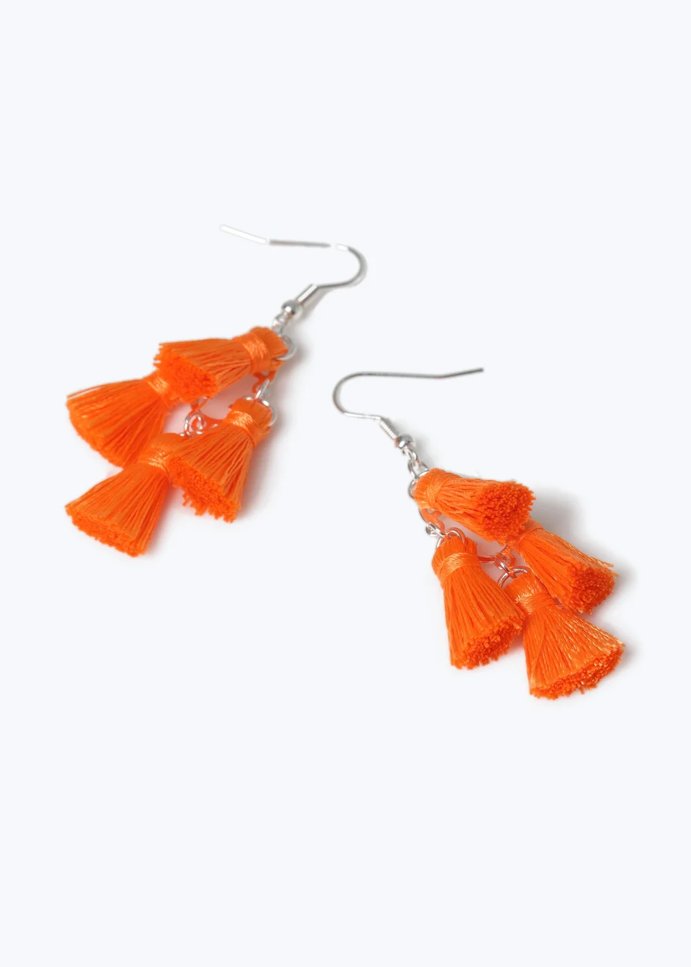 Muse Orange Tassel Earring - One Size Image 2