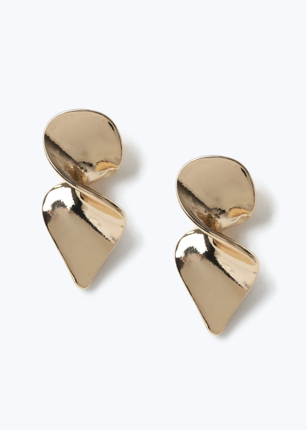 Muse Gold Twist Extended Studs - One Size Image 1