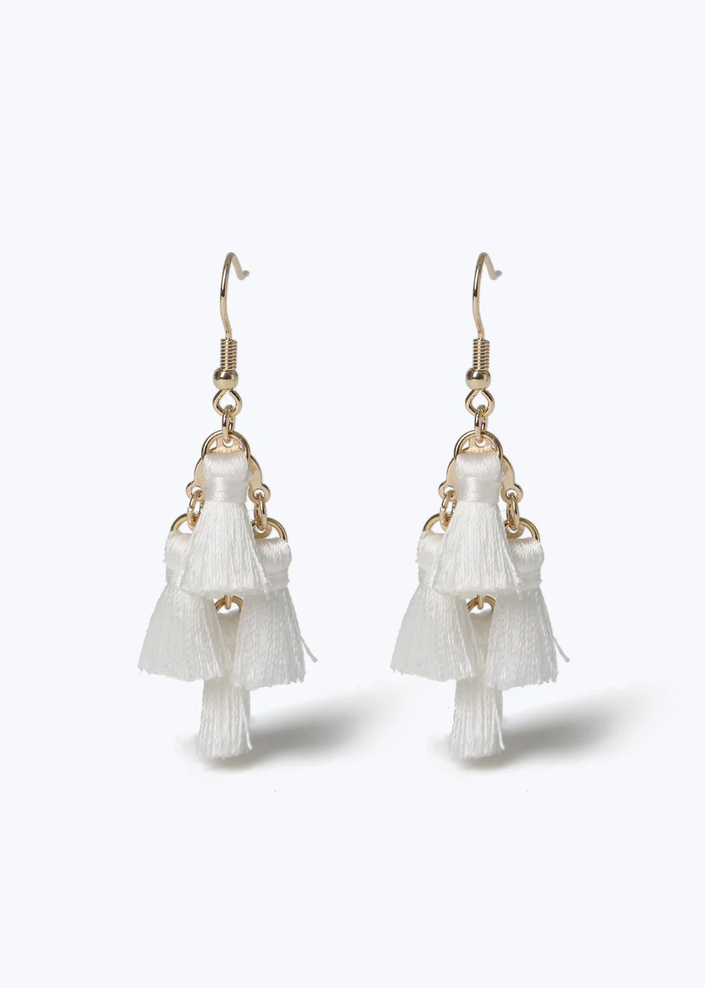 White Tassel Earring - One Size Image 1