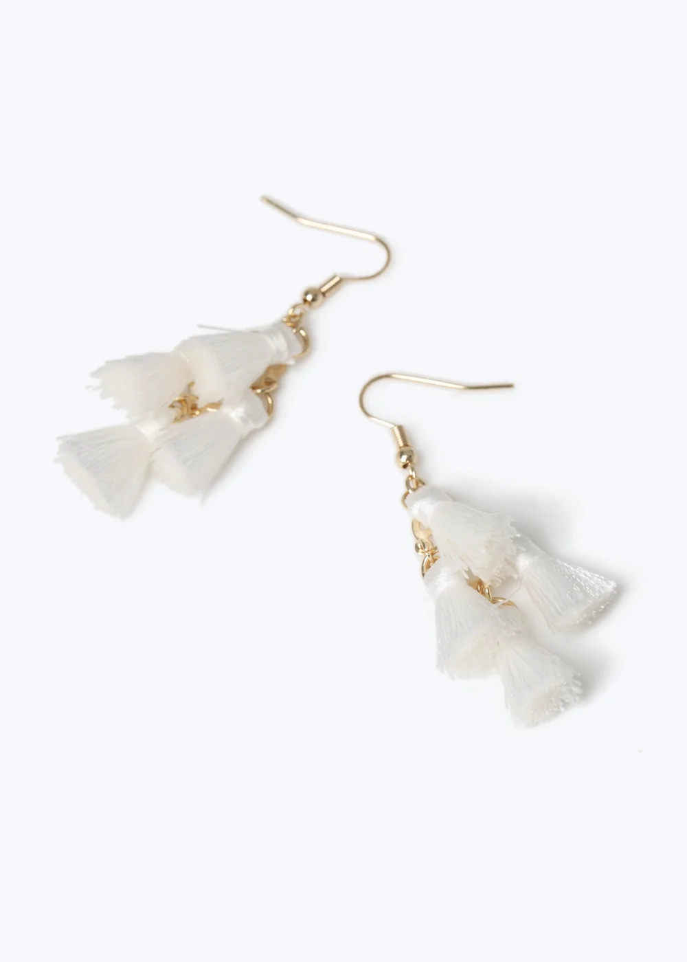 White Tassel Earring - One Size Image 2