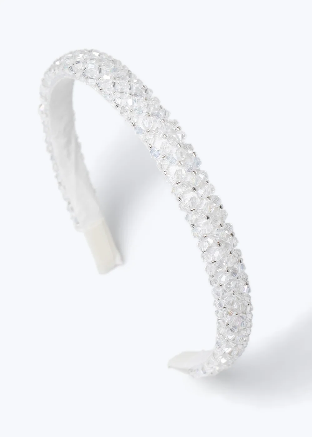 Muse White Slim Facet Alice Band - One Size Image 1