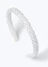 Muse White Slim Facet Alice Band - One Size Image 1